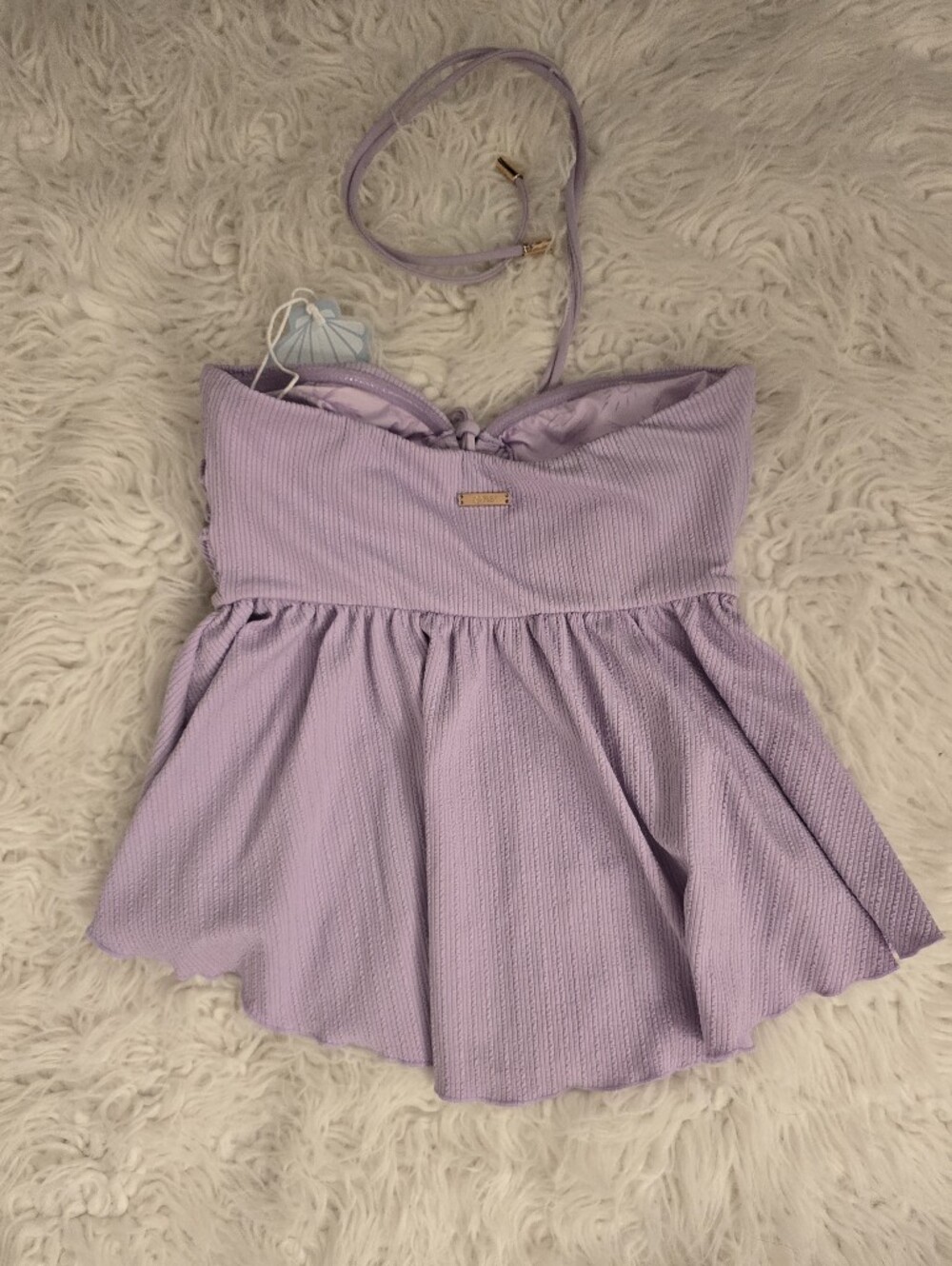 New Popflex Tidepool Tankini Top Lilac Digital Lavender Small S - Picture 7 of 7